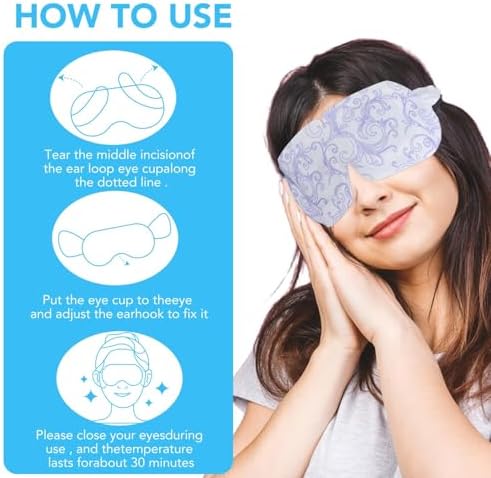 XPCARE 60 Pack Steam Eye Mask Disposable for Dry Eyes Cornea Care-Unscented - Image 5