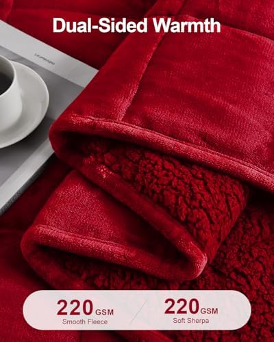 Ultra Soft Sherpa Weighted Blanket for Adults, 60"x80" 15lbs Heavy Blankets - Image 4