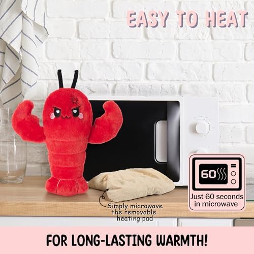 Crustacean Microwavable Unscented Heating Pad for Women - Warm Cozy Plush Heatable Stuffed Toy Animal - Hot and Cold Heat Bag Gift for Women and Girls - Image 5