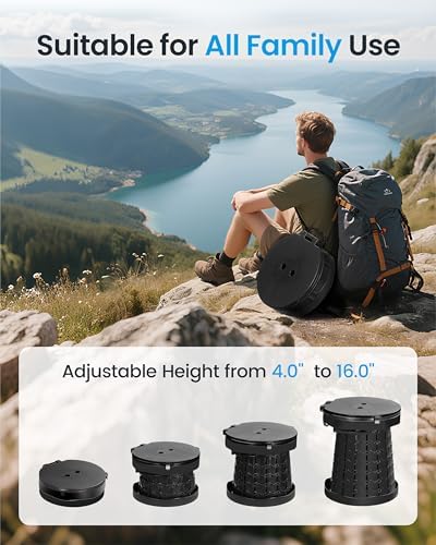 TRIPTIPS Upgrade Retractable Portable Toilet Travel Toilet Adjustable Height Camping Toilet Portable Potty for Adults Kids, Foldable Portable Toilet for Camping/Car - Image 5