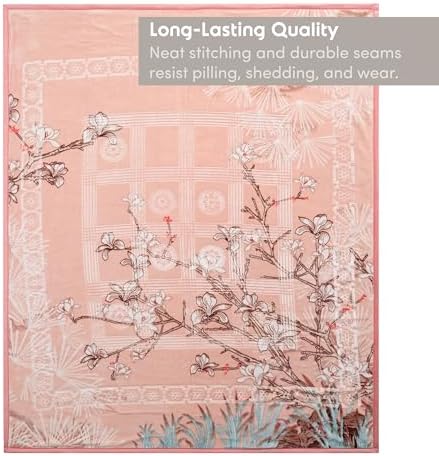 Nestl Korean Mink Blanket Queen Size - 9 Lbs Velvet Fleece Korean Blanket - 2 Ply Warm & Thick Winter Blanket - Wrinkle & Fade Resistant - 79 x 94 Inches (Peach) - Image 5