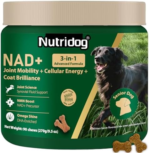 NMN Supplement for Dogs NAD+ Booster - Anti-Aging & Longevity by Nutridog
