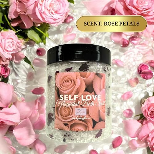 Self Love Bath Salts – Dead Sea Salt Bath Soak for Relaxation, Self Care, Spiritual Cleansing & Ritual Use 12oz - Image 5