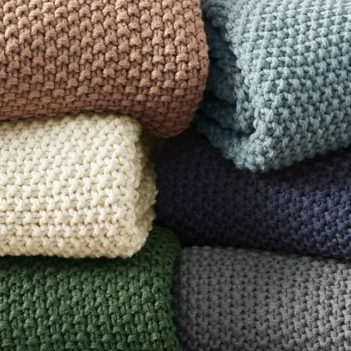 INK+IVY Bree Knit All Season Throw Blanket for Sofa, 50 x 60, Ivory - Image 3