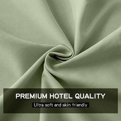 FreshCulture Twin Flat Sheet - Hotel Quality Twin Flat Sheet Only - Brushed Microfiber Top Sheet - Ultra Soft & Breathable - Wrinkle-Free - Easy Care - Single Flat Sheet (Twin, Sage Green) - Image 3