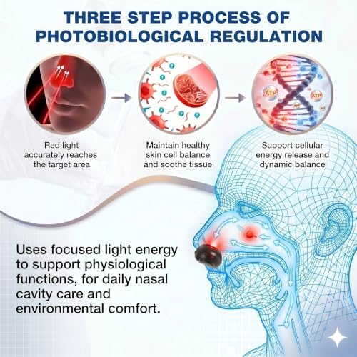 Red Light Nasal Therapy for Daily Wellness, Portable USB-Rechargeable 2Pcs - Image 2