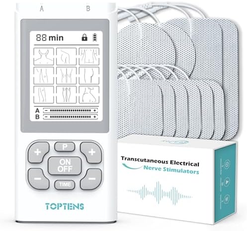 Dual Channel TENS Unit Muscle Stimulator Machine，9 Modes with 40pcs Premium Electrode Pads for Pain Relief by Reajoy