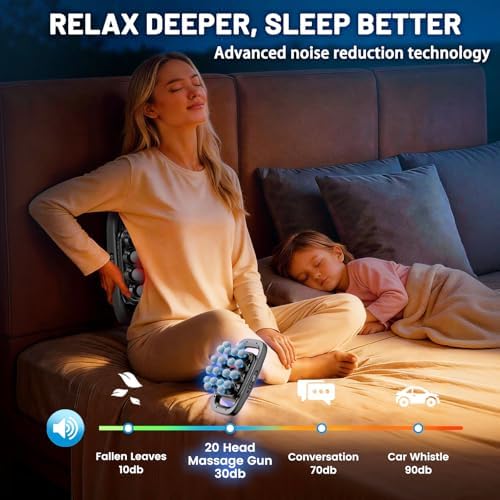 20 Head Massage Gun Deep Tissue, Back Massager for Pain Relief with 3 Modes & 30 Levels, Portable Handheld Muscle Massager Gun for Back, Foot, Neck, Shoulder, Leg, Quiet Ideal Gifts - Image 6