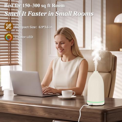 URPOWER 150mL Essential Oil Diffuser Ultrasonic Cool Mist Humidifier - Image 3