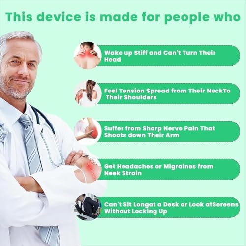 Ayland Vitality Magic Pro 2.0 Neck Massager, Portable Neck Relaxation Device, 4-Head Portable Neck Massage with 6 Vibration Modes & 15 Intensity Levels, Ergonomic Design Promote Muscle Relaxation - Image 4