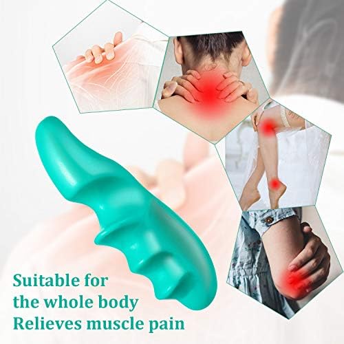BBTO 2 Pcs Massage Tools, Deep Tissue Palm Thumb Set, Clear Style, Blue - Image 3