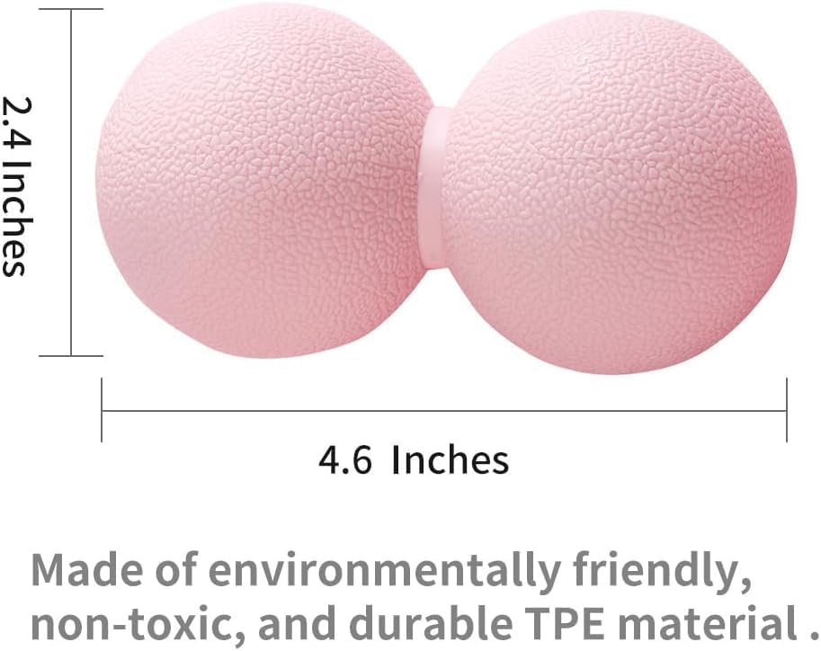 Double Lacrosse & Micro-Elastic Peanut Massage Ball - Myofascial Release Tool for Muscle, Back, Foot, and Physical Therapy, Mobility Roller for Acupressure and Relaxation (Pink) - Image 5