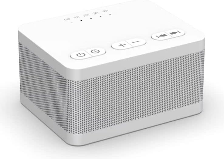 DailyBody Sound Machine White Noise Machine with 30 Soothing Sounds 32 Levels Volume 5 Timers and Memory Function Effectively Blocks Noise Ideal Sleep Machine for Baby Kids Adults… (White) by DailyBody