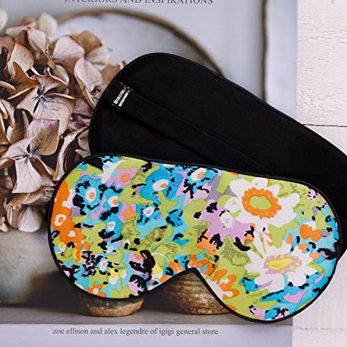 Maxfeel 100% Pure Silk Eye Mask - Sleep Eye Cover in Printed Colors (#17) - Image 6