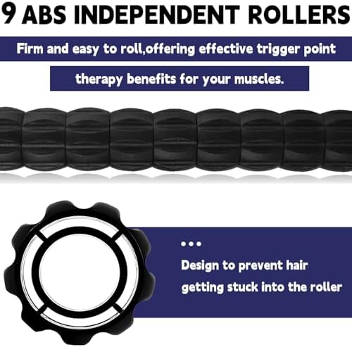 Massage Roller Stick,Muscle Roller Stick for Athletes,Liposuction Massage Roller for Lymphatic Drainage, for Relief Muscle Soreness, Trigger Points, Help Runner Legs, Back Recovery - Image 3