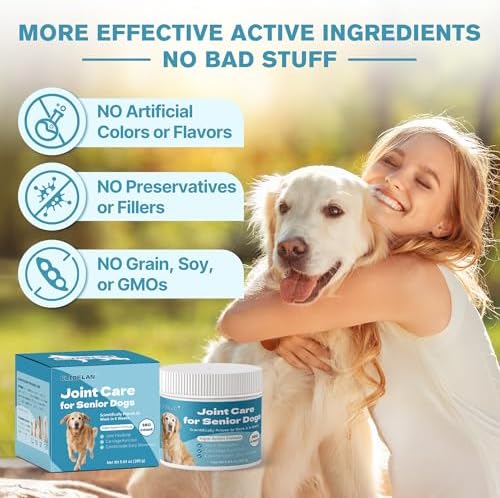 Hip & Joint Senior Dog Supplement–Advanced Glucosamine Chondroitin for Dogs with MSM, Green Lipped Mussel,and Omega-3 – Supports Mobility and Reduces Joint Pain for Senior Dogs(120ct Chewable Tablets) - Image 3