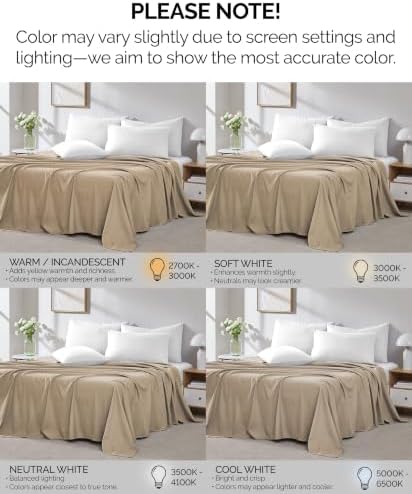 2-Pack Twin Flat Sheets Only 66x96 Microfiber Twin Size Top Sheet Taupe - Image 5