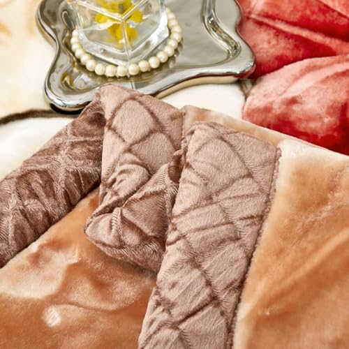 6.6 lbs Heavy Korean Mink Blanket, 2-Ply Silky Soft Plush & Warm,Full Size 71"×87" Blanket for Couch & Bed. - Image 5