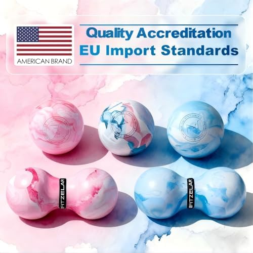FITZELAR Massage Lacrosse Balls for Myofascial Release, Quality Certification, Massage Deep Tissue for Back and Shoulder, Trigger Point Therapy, Muscle Knots, Relieving Muscle Pain (2Blue) - Image 2