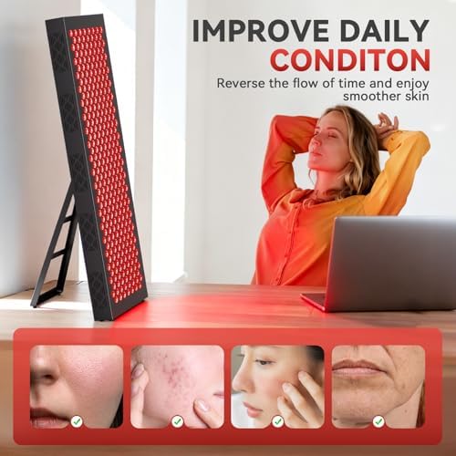 Red Light Therapy Box, 5in1 LED with 630-660-810-830-850, Metal Case, 3 Modes Red Light Panel with Soft Belt, 6 Timing Set - 9 Pulse Modes - 4-Level - Red Light Therapy Panel for Body - Image 2