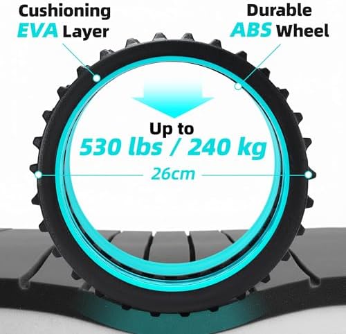 GymCope Curved Foam Roller, Spine-Safe Groove, 530 lb, Blue, Medium - Image 6