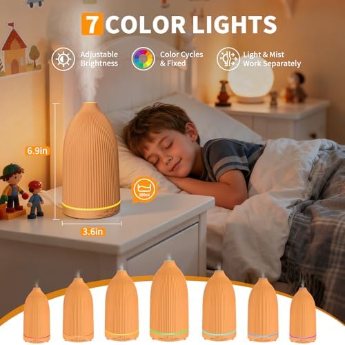 URPOWER 100mL Essential Oil Diffuser with Auto-Off and Ultrasonic Cool Mist - Image 3
