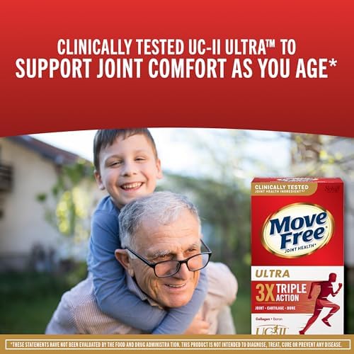 Move Free Ultra Triple Action Joint Support Supplement - Type II Collagen Boron & Hyaluronic Acid - Supports Joint Comfort, Cartiliage & Bones in 1 Tiny Pill Per Day, 64 Tablets (64 servings)* - Image 5