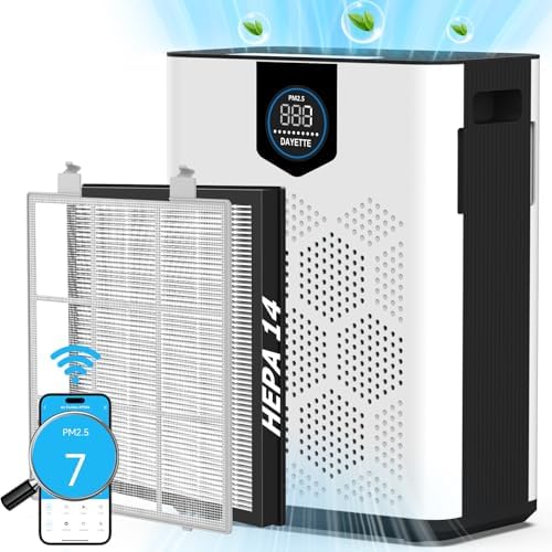 DAYETTE Smart Air Purifier for Home Large Room 3000Ft², App & Alexa Control by Dayette