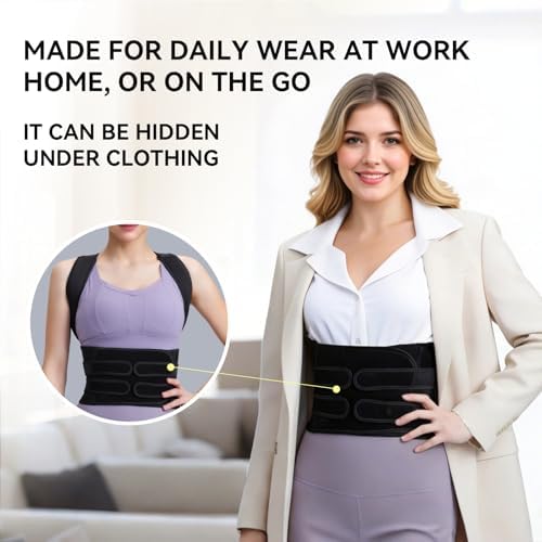 Posture Corrector for Women and Men, Adjustable Back Support Brace for Office, Home, Daily Wear, Breathable Shoulder Straightener for Upper Lower Back Pain Relief, Under Clothes Hunchback Correction - Image 5