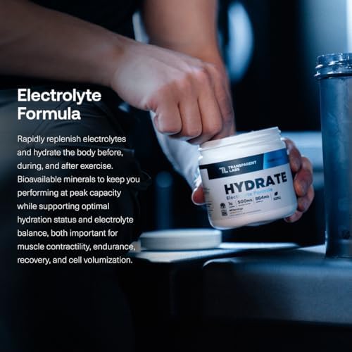 Transparent Labs Hydrate Sugar Free Electrolytes Powder - Hydration Powder Electrolytes with Coconut Water, Calcium, Taurine, & Potassium - 40 Servings, Raspberry Lemonade - Image 4