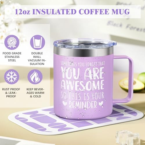 Birthday Gifts for Women Lavender Spa Gift Basket for Women Self Care Relaxing Bath Set Purple Gifts Inspirational Gift for Mom Wife Her Female Sister Teacher Nurse Friends Employee Coworker Spa Gifts - Image 4