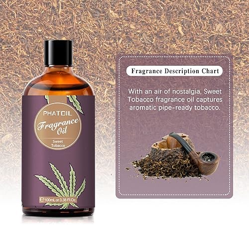 PHATOIL Sweet Tobacco Fragrance Oil for Diffuser Aromatherapy 3.38FL.OZ - Image 3