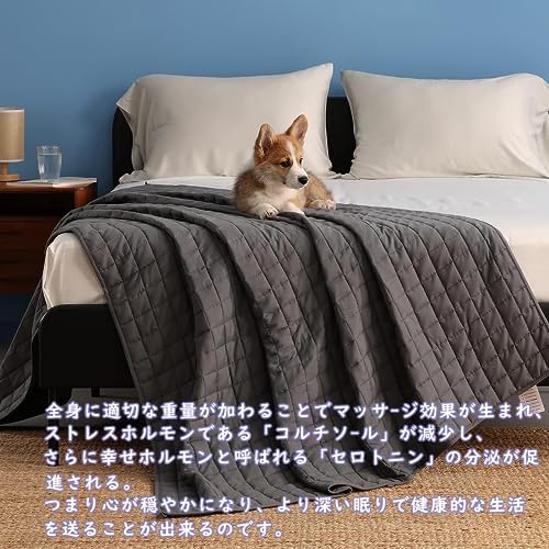 YnM 12lbs Weighted Blanket for Adults, Breathable Heavy Bed Throw Blanket with Cooling Glass Beads for All Season Use, Ideal for ~110lbs (48x72 Inches, Twin/Full, Dark Grey) - Image 3