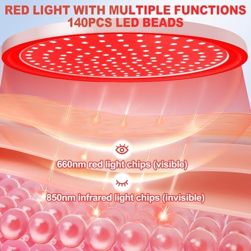 LanSuper Red Light Therapy for Face & Body, Red Infrared Light Therapy Lamp - Image 2