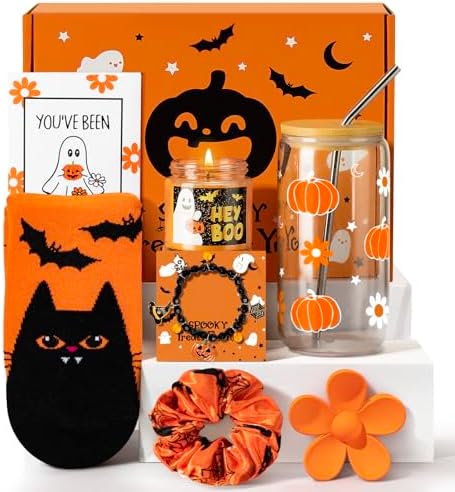 Halloween Gifts for Women Teen Girls, Pumpkin Boo Basket Stuffers by Frerdui