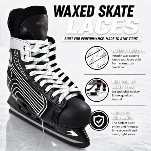 Rollerex Gladiator Waxed Skate Laces (Multiple Size & Color Options) - Quad, Ice, Roller, More - Image 2