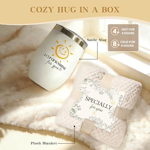 Birthday Gifts for Women - 11 Pcs Self Care Gift Basket Set for Sister Friend Mom - Get Well Soon Gift Box - Recovery After Surgery Care Package - Friendship Cheer Up Inspirational Thank You Present - Image 3
