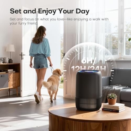 VOOPNU Air Purifiers for Bedroom, High Efficiency Filter, 1076 Ft², Black - Image 6