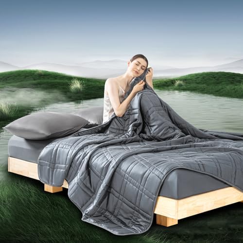 Double-Sided Weighted Blanket King Size 30lbs(88''x104'', All Season Use), Warm Short Plush and Cool Tencel Reversible Weighted Blanket, California King Size for Adults & Couple - Carry Bag Included by OMYSTYLE