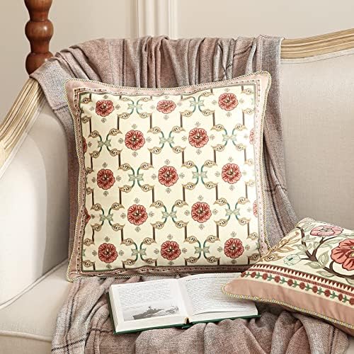 patdrea Designer Vintage Velvet Throw Pillow Cover,18"x18"-Kulom B - Image 3