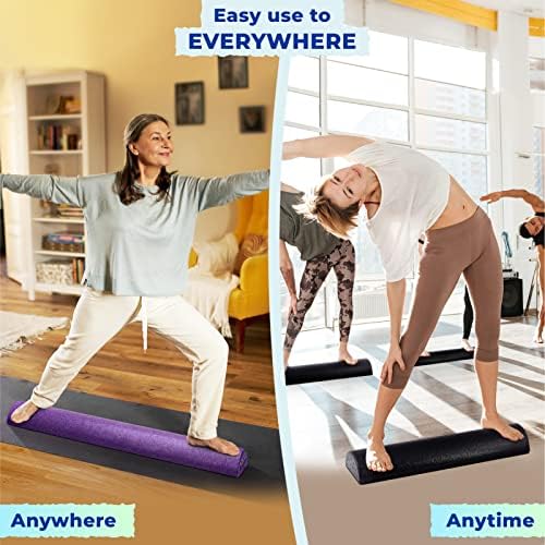 Yes4All High-Density EPP Half Round Back Roller Foam, Exercise Foam Roller for Yoga, Pilates & Stretching - 12, 18, 24, 36 inch - Image 4