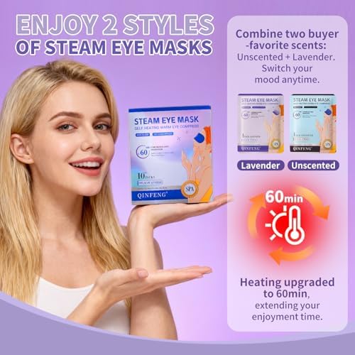 Variety Steam Eye Mask Sleep Self Heating Cornea Care Rest Disposable Relaxation Gifts Self Care Travel Essentials for Dry Eyes 10 Packs - Image 6