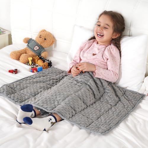 Kivik Weighted Lap Pad, Minky Dots Small Weighted Blanket, 20"x30" 2lbs by Kivik