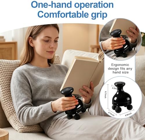 DEITY 4 Heads Handheld Massage Gun Deep Tissue, Electric Body Massager, Percussion Muscle Massager for Easing Shoulder and Back Tension, with Reverse Thrust Function - Image 5