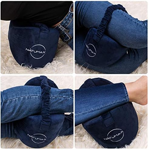 Knee Pillow for Side Sleepers - Relief from Sciatica Pain, Back/Leg Pain, Pregnancy, Hip and Joint Pain Memory Foam Leg Pillow + Free Sleep Mask and Ear Plugs - Image 5