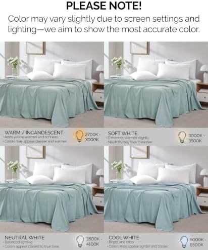 Hotel Quality Full Flat Sheets Only 2 Pack Microfiber Top Sheet Sky Blue - Image 5