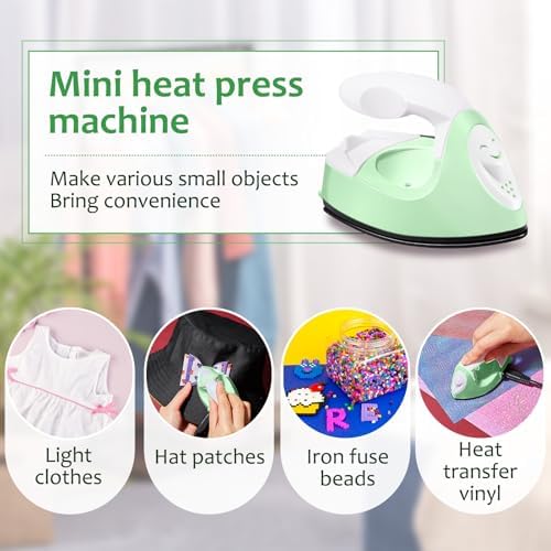 Honoson Mini Craft Iron with Charging Base Tiny,Light Green - Image 5