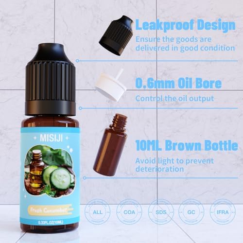 Clean Essential Oils,Fragrance Oil for Diffuser,Aromatherapy Essential Oils Set,6X 10ML - Image 5