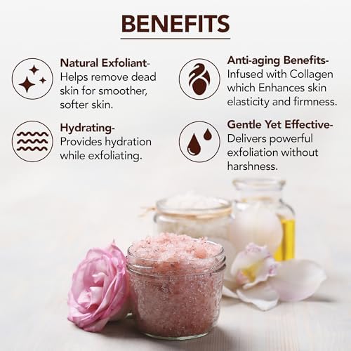 Majestic Pure Himalayan Pink Salt Body Scrub, Smoothing Buff, 10 Oz - Image 5