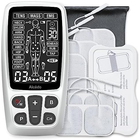 Alcedo Rechargable TENS+EMS Muscle Stimulator for Pain Relief by Alcedo